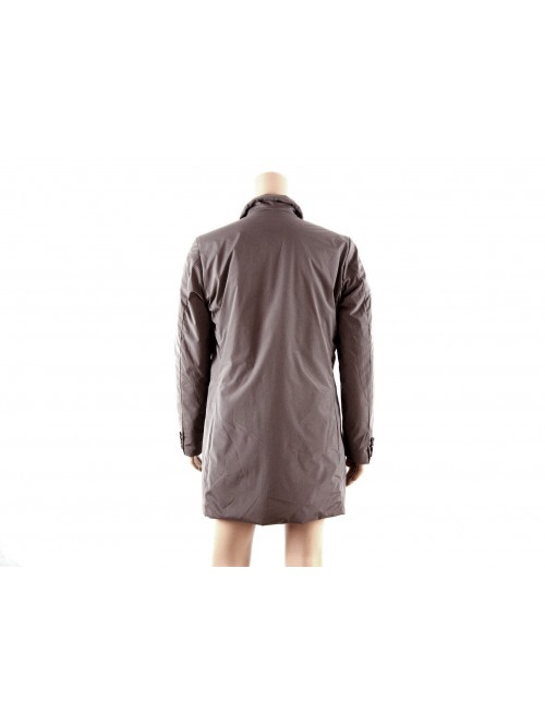 Men's single-breasted waterproof jacket, button closure