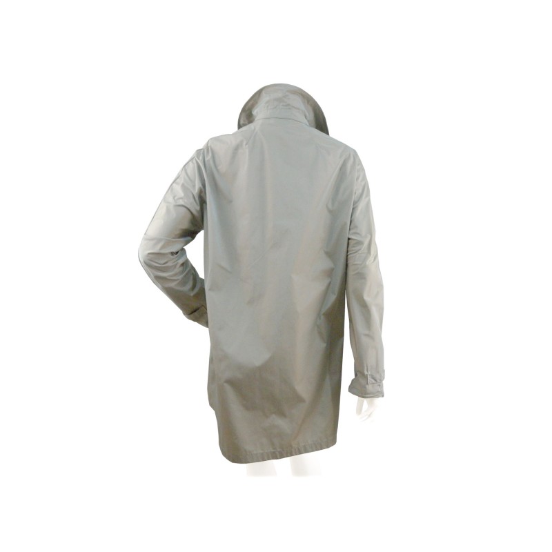 Women's Waterproof Jacket French shirt model collar with matching buttons.