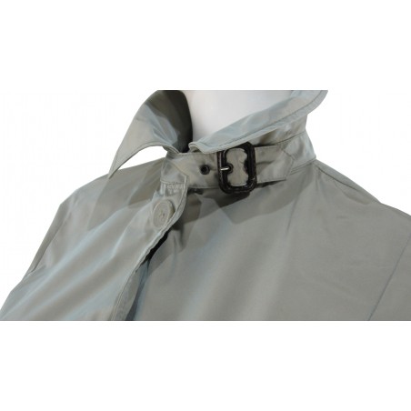 Women's Waterproof Jacket French shirt model collar with matching buttons.