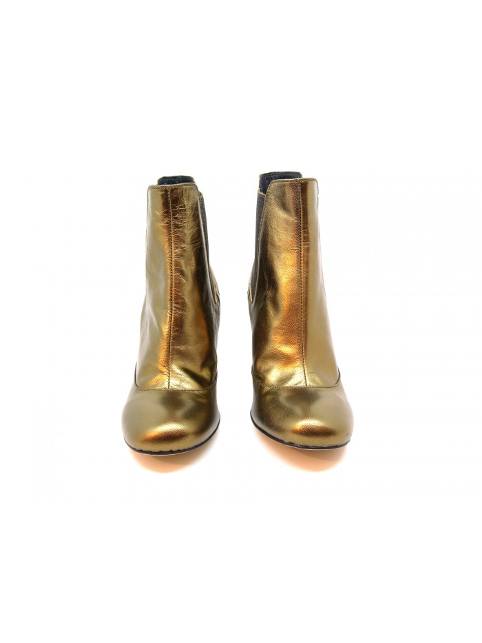 Niù Scarpa donna Mod. Tronchetto Tacco Tondo Oro