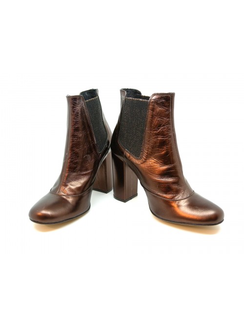 Niù Scarpa donna Mod. Tronchetto Tacco Tondo Rame