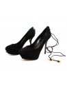 Woman shoe Mod. A32890 Pump Mary Jane Royal leather Black, 