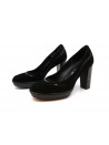 Woman shoe Mod. Asp. Decolletè, rounded toe with low wedge sole, 