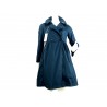 Women's Double-Breasted Empire Trenchcoat Jacket with curling and wide buttons.