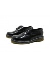 Woman shoe Mod. 3498NV Dover low lace-up shoes with brush sole, brushed leather, Made in Italy.