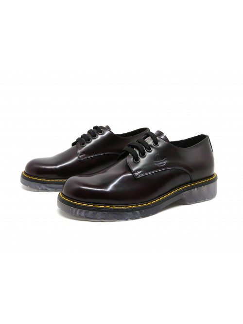Woman shoe Mod. 3498NV Dover low lace-up shoes with sole in carrarmato, brushed leather Made in Italy.