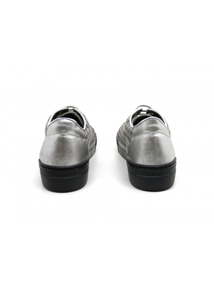 YOD Scarpa donna Mod. 3481 Laminata Argento Pied di Poule