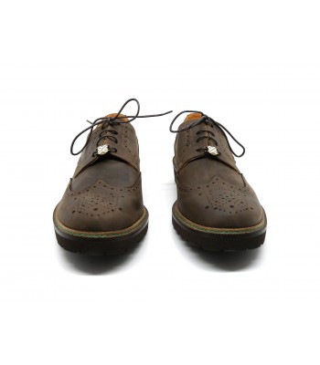 Men's shoes Art. 310836 DR 3 Drop Charcoal, round toe, inglesina round, waxed laces, Made in Italy matte leather. 2