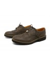 Men's shoes Art. 310836 DR 3 Drop Charcoal, round toe, inglesina round, waxed laces, Made in Italy matte leather.