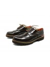 Men's shoes Art. 314656S WI 02 Wigston T.Moro, round toe cap, shoe sole, contrast piping, shiny leather Made in Italy.