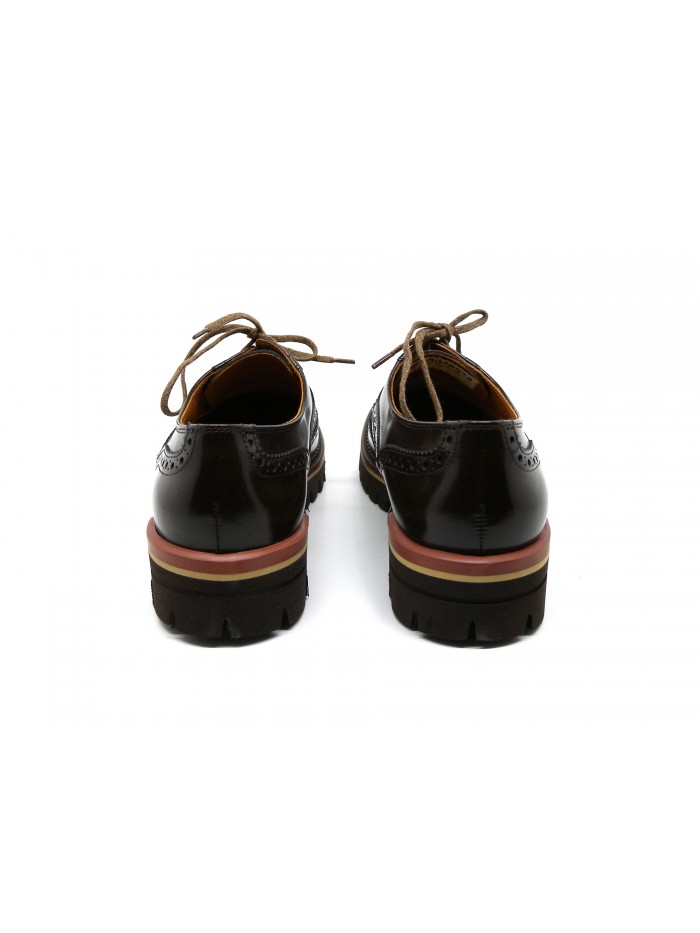 Men's shoes Art. 314656S WI 02 Wigston T.Moro, round toe cap, shoe sole, contrast piping, shiny leather Made in Italy.