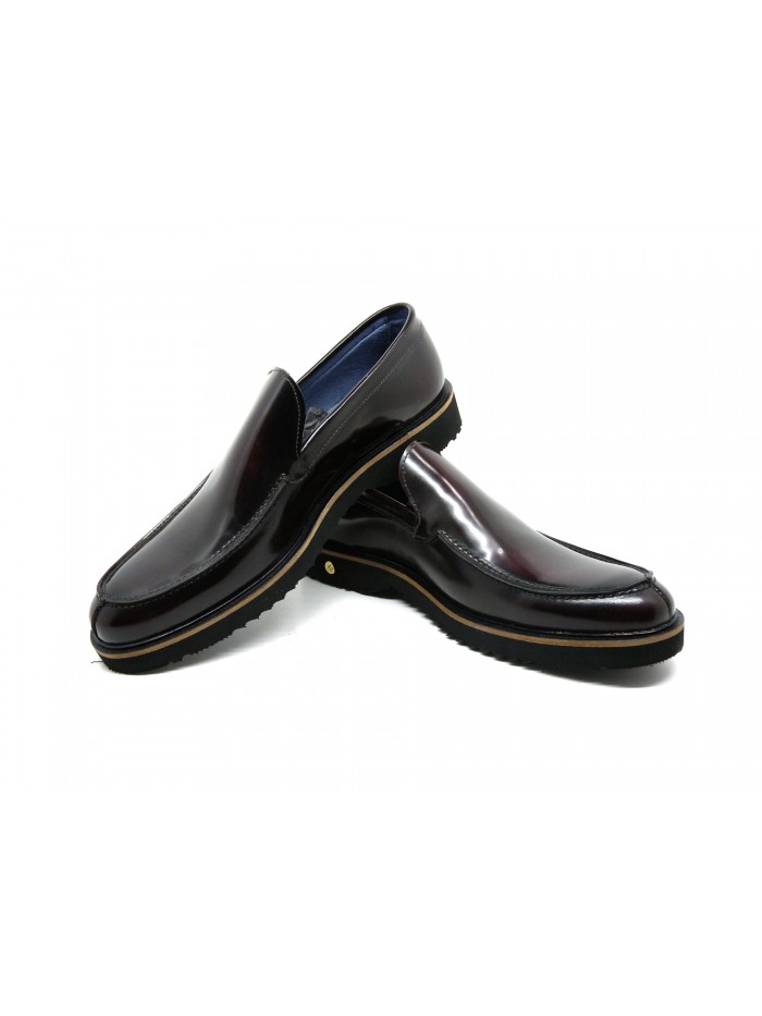 Men's shoes Art. Berto Abrasivato Bordeaux, elegant moccasi