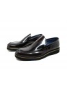 Man shoe Art. Berto Abrasivato Black, elegant moccasin model, co
