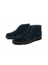 Men's shoes Art. Rotos Chamois Blue Croste, ankle boot, round toe,