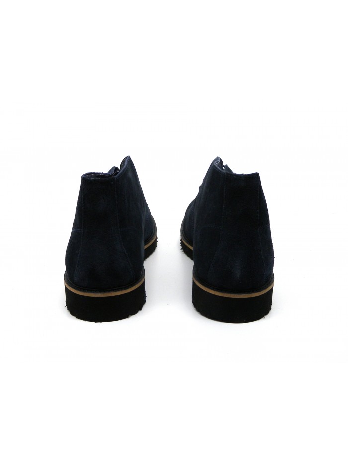 Men's shoes Art. Rotos Chamois Blue Croste, ankle boot, round toe,