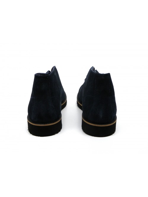 Men's shoes Art. Rotos Chamois Blue Croste, ankle boot, round toe,