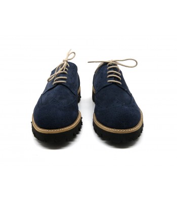 Men's shoe Art. Poul Camoscio Blue, Inglesina model, round t 2