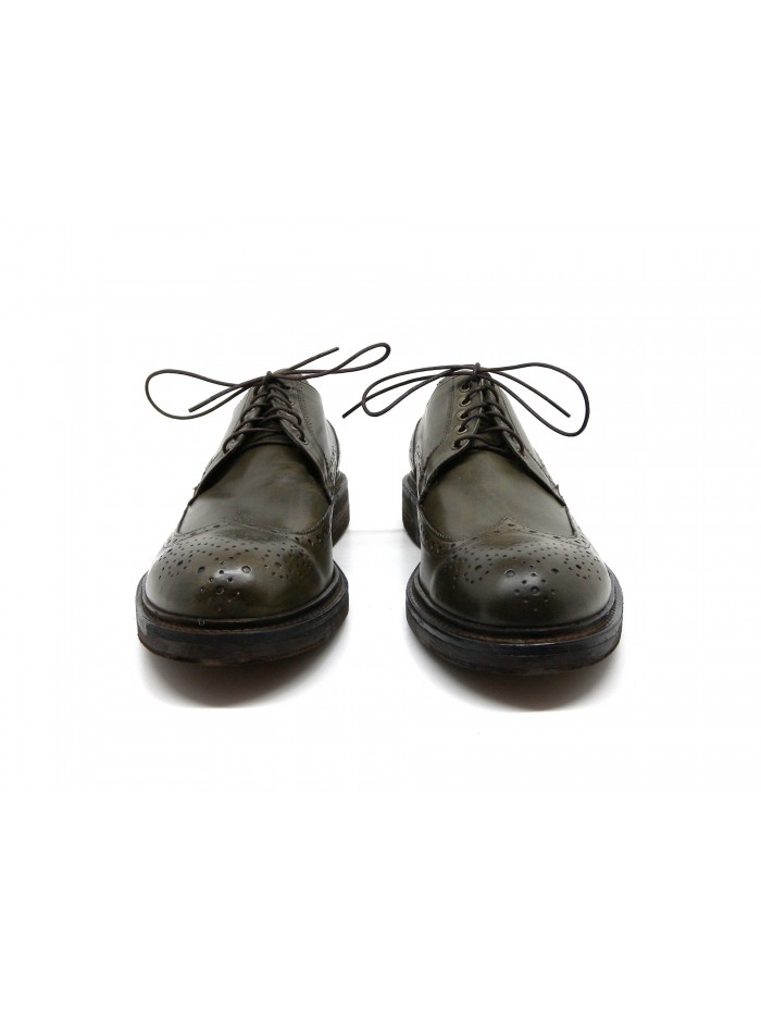 Man shoes Mod. 3266 West Bosco, inglesina model, waxed laces, round toe, brushed leather Made in Italy.