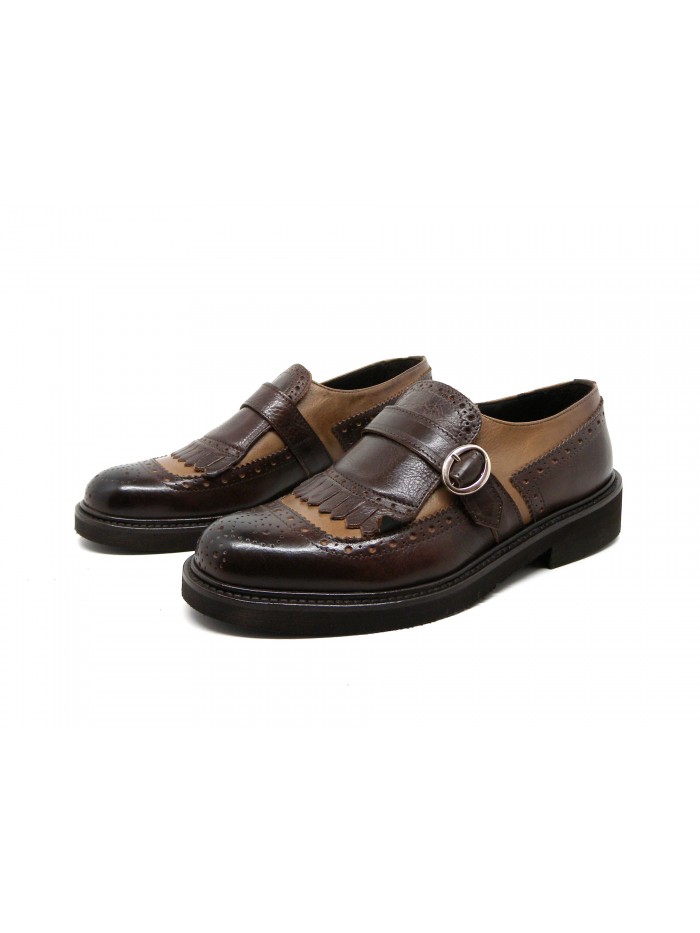 Man shoes Art. 3274 Gange leather Taupè-Rip. Inv. Brown, 