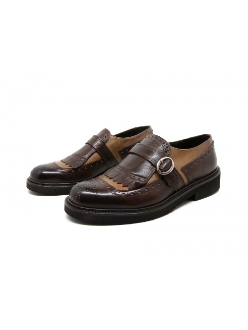 Man shoes Art. 3274 Gange leather Taupè-Rip. Inv. Brown, 
