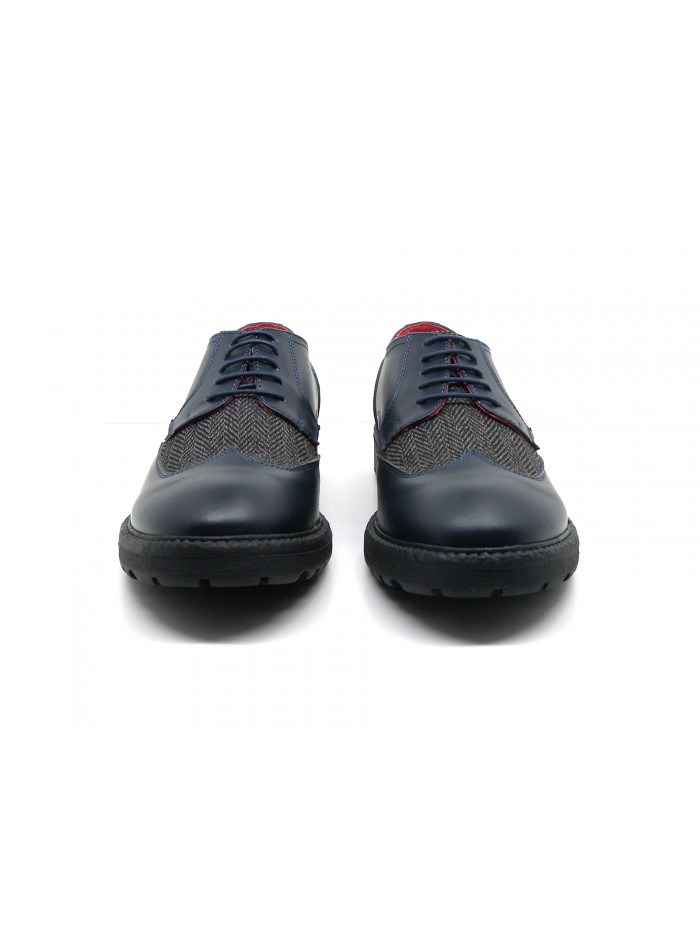 Yod Man's shoe Mod. 51162 Tokyo Blu Tes. Gray Herringbone