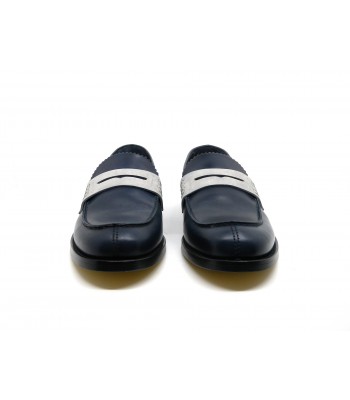 Canali Men's shoes Mod. 711111 Art. Penny Loafer Blue / Ice 2
