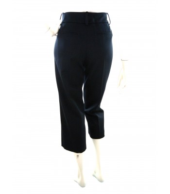 Women's trousers Mod. DP030 Ivy Blue, wide leg capri model, regular fit, pockets American model, double back pocket. 2