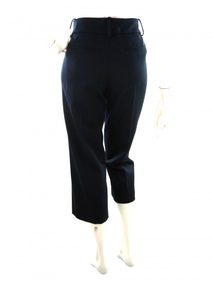 Women's trousers Mod. DP030 Ivy Blue, wide leg capri model, regular fit, pockets American model, double back pocket.