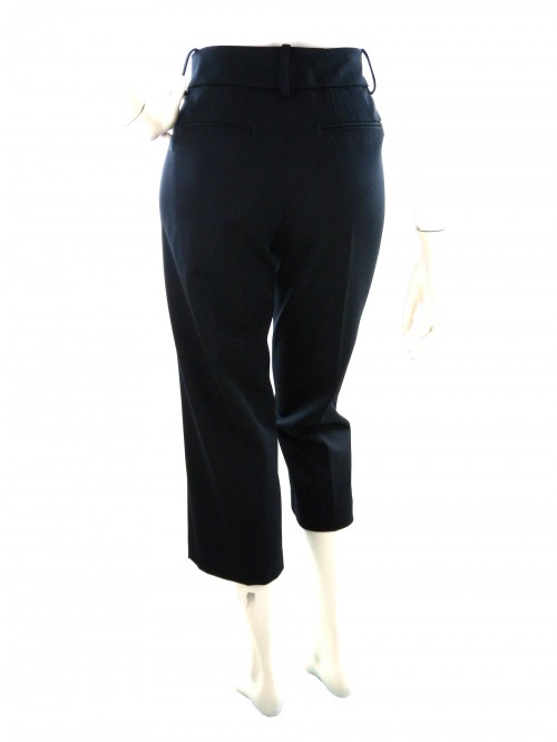 Women's trousers Mod. DP030 Ivy Blue, wide leg capri model, regular fit, pockets American model, double back pocket.