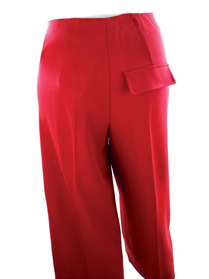 Mod. DP152 Deluxe Women's Pants Red, extra large short leg capri,