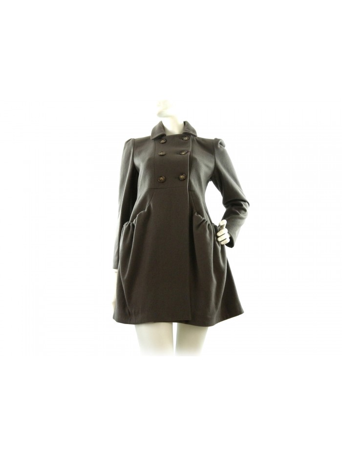 Woman jacket Art. 1PJ127, double breast empire model with back bending and gathered pockets. Woman jacket Art. 1PJ127, double breast empire model with back bending and gathered pockets.