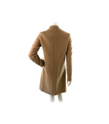 Woman jacket Mod. J909 Bop, hominile model without collar, concealed buttons, 2 side pockets. 2