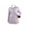 Windmay Garage Woman Jacket with high collar and fabric with modular logos embroidered on the same color.