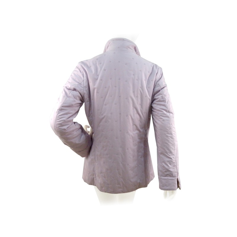 Giacca Donna Garage Windmay con collo alto e tessuto con loghi modulari ricamati su tinta.