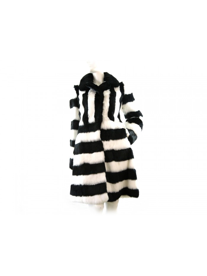 Blugirl Woman jacket Art. 43533 Lapin Fur B / N Blugirl Woman jacket Art. 43533 Lapin Fur B / N