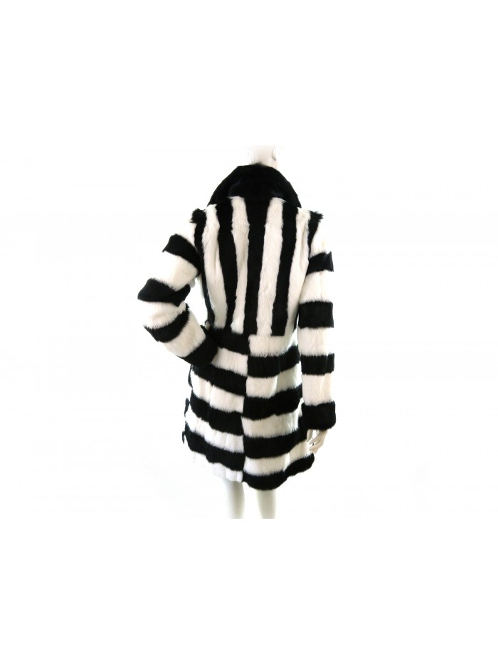 Blugirl Giaccone donna Art. 43533 Pelliccia Lapin B/N