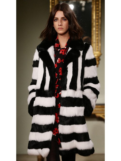 Blugirl Woman jacket Art. 43533 Lapin Fur B / N