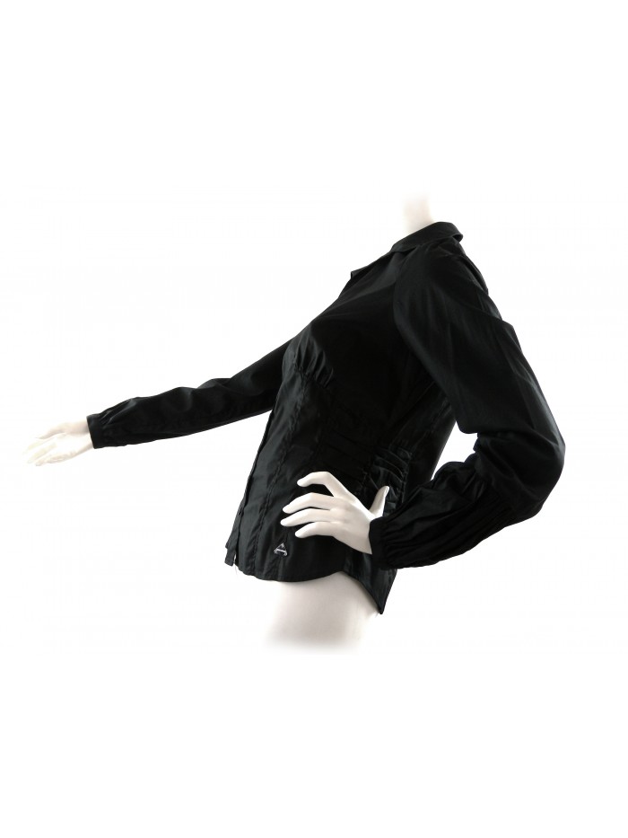 Woman shirt Mod. 5064R0534233, empire style flared model with pleats on the sides and on the lower part of the sleeve.