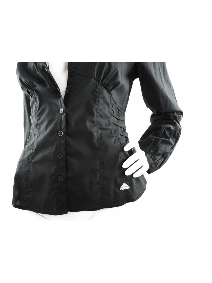 Woman shirt Mod. 5064R0534233, empire style flared model with pleats on the sides and on the lower part of the sleeve.