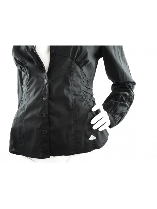 Woman shirt Mod. 5064R0534233, empire style flared model with pleats on the sides and on the lower part of the sleeve.