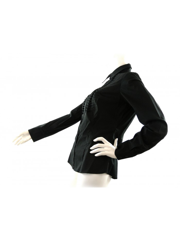 Woman shirt Mod. 5064R05342, flared model with pleats on chest.