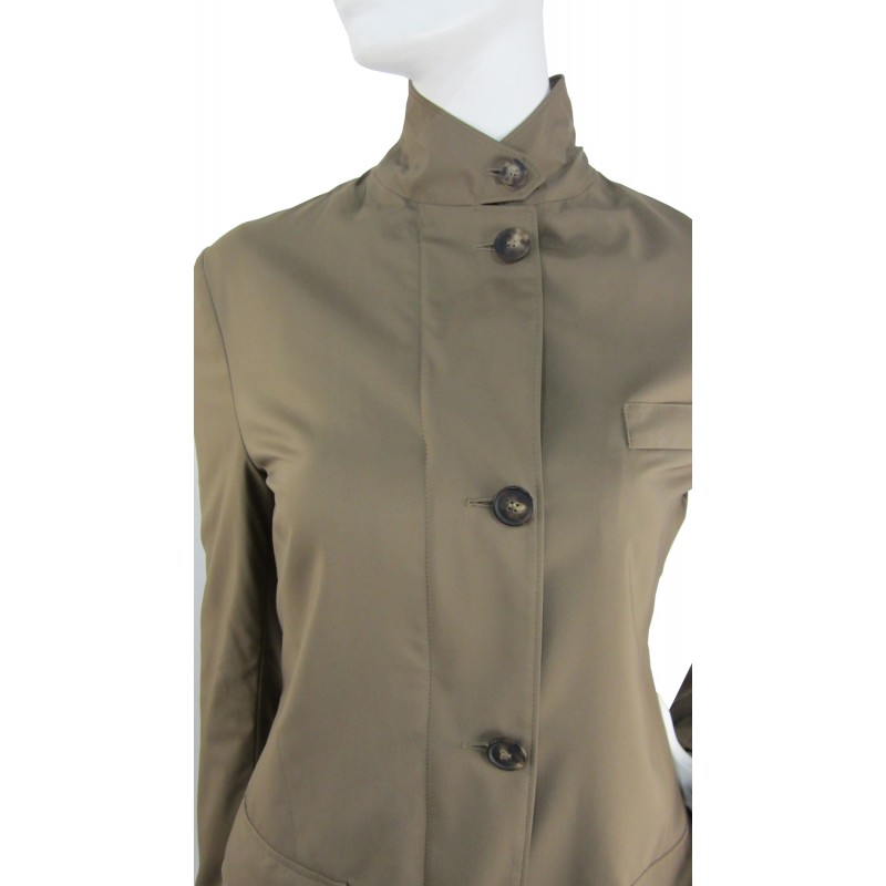 Roadstar Wind Jacket woman lined in pure cashmere 2 pockets and buttons with a chest pocket.