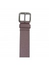 Woman belt Mod. Grace Anna Taupe, dark metal buckle, piper effect leather.