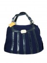 Mod. Satchel woman bag, wool and brushed leather contrast, internal compartments, zipped closure, leather handle.