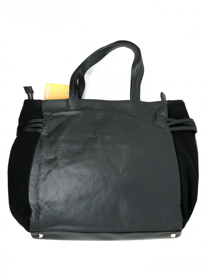 John Galliano Borsa donna Mod. Shopper Lana e Pelle