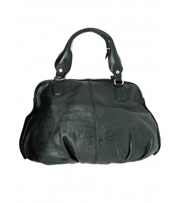 Woman bag Mod. Mosaic shopper, mosaic effect brushed leather, internal compartments, zipped closure, leather handle. 2