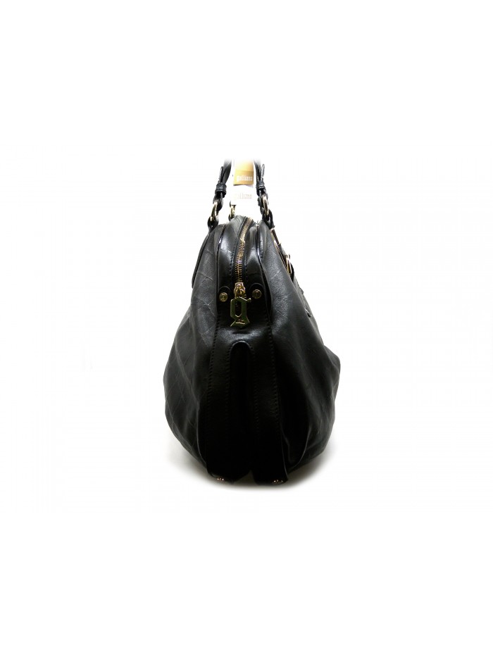 Woman bag Mod. Mosaic shopper, mosaic effect brushed leather, internal compartments, zipped closure, leather handle.