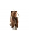 Woman dress Art. 9470 Maculato, sleeveless model with faux leather