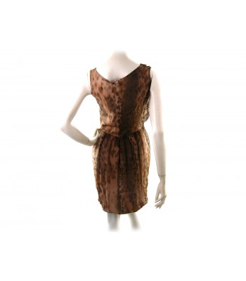 Woman dress Art. 9470 Maculato, sleeveless model with faux leather 2