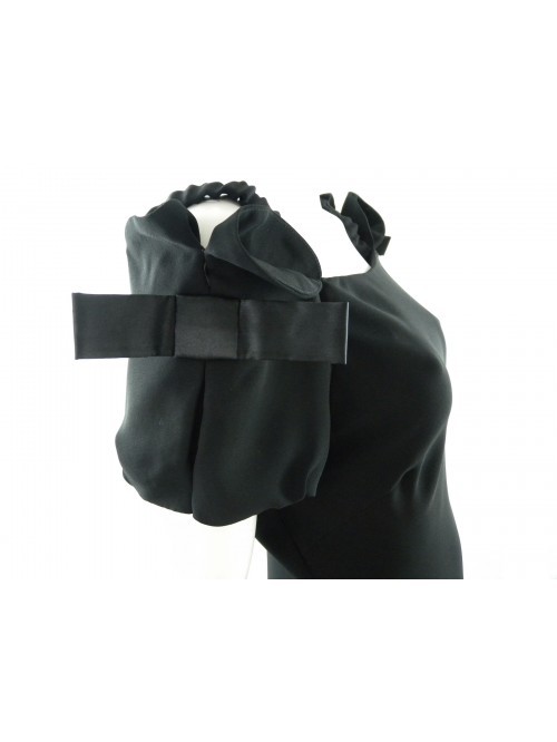 Woman dress Art. 7606 Papillon, half sleeve model with bow decoration